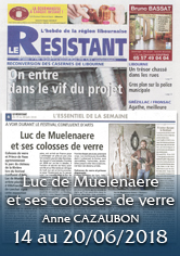 LE RÉSISTANT – Exposition de Luc de Muelenae  et ses colosses de verre – Anne CAZAUBON