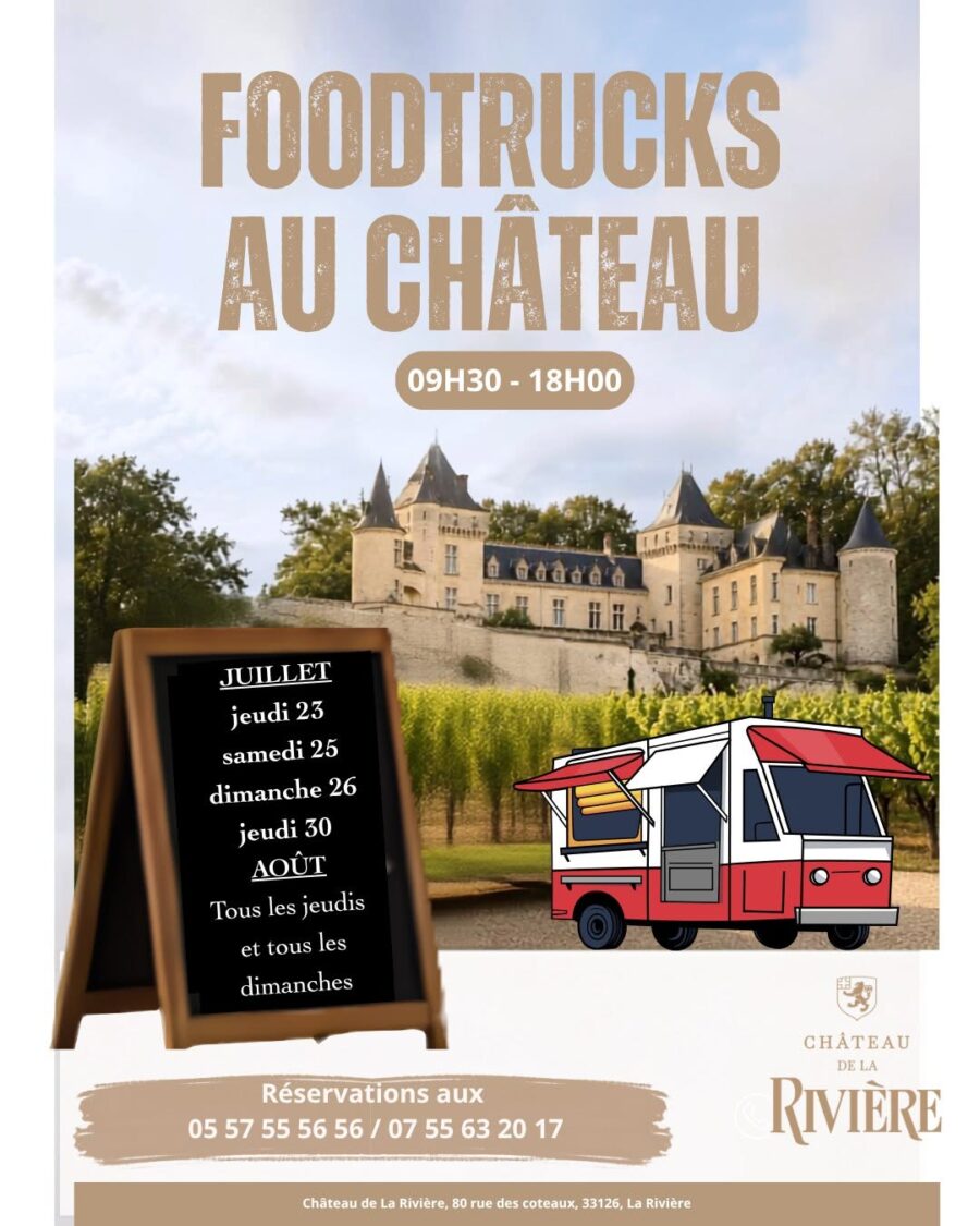 évènement – du 25 juillet au 30 août FoodTrucks au Château !